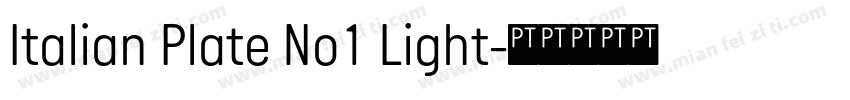 Italian Plate No1 Light字体转换